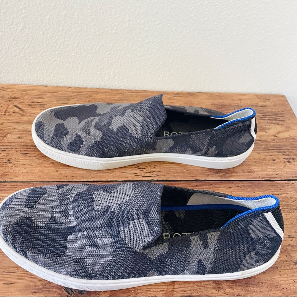 Rothy’s The Original Slip On Sneaker in Black & Gray Camo